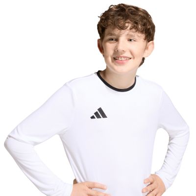 5. adidas Entrada 26 Long Sleeve Jersey Kids’ Shirt, White, KF5874