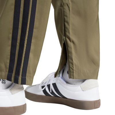 6. Men's adidas Essentials 3-Stripes Stanford Open Hem Pants Olive JE6401