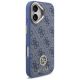 4. Guess 4G Strass Logo & Big Strap Metal Buttons MagSafe Case for iPhone 17 - Blue