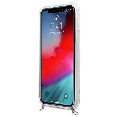5. Guess GUHCP12LKC4GSSI iPhone 12 Pro Max 6.7" Transparent hardcase 4G Silver Chain
