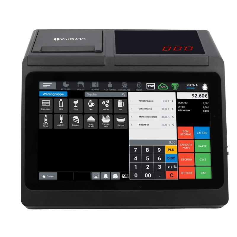 2. Olympia T110 cash register direct thermal 100000 plus LED