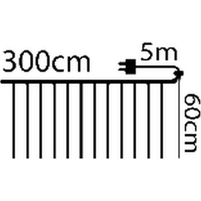 10. CHRISTMAS TREE LIGHTS LIGHT CURTAIN OUTSIDE/INTERNAL 120 LED 300X60CM WITH REMOTE CONTROL RGB COLOR