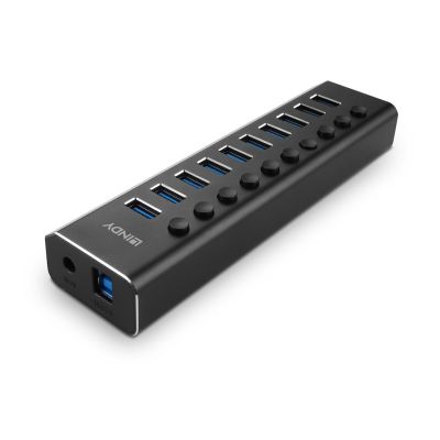4. Lindy 43370 USB 3.2 Gen 1 (3.1 Gen 1) Type-B 5000 Mbit/s Hubs and Concentrators Black
