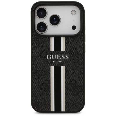 3. Guess 4G Printed Stripes MagSafe case for iPhone 17 Pro - black