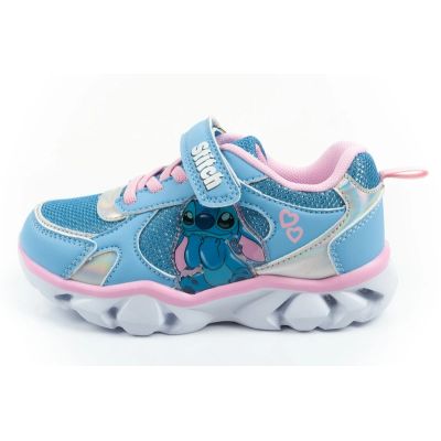2. Leomil children's sports shoes sneakers Stitch light with velcro LED blue