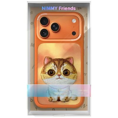 7. Nimmy Big Eyed Pet 2.0 Cat case for iPhone 17 Pro - orange