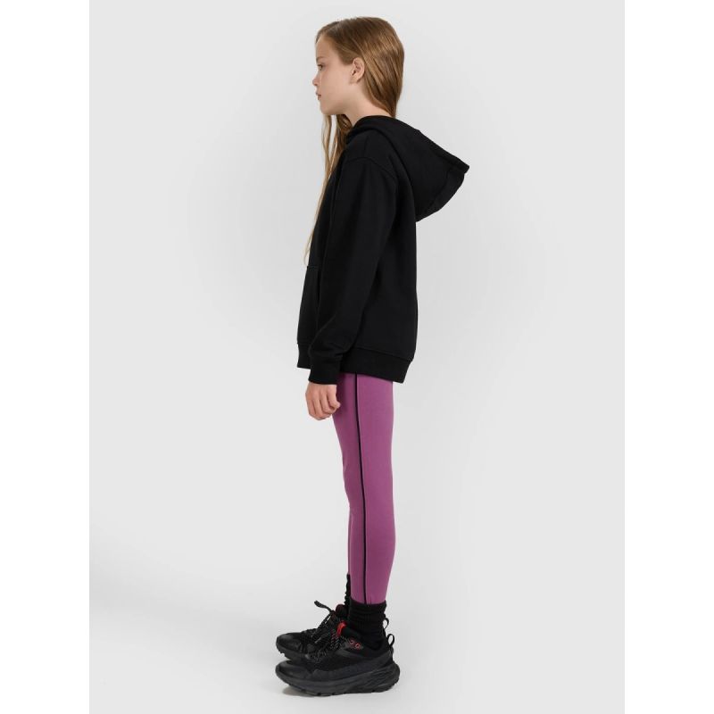 5. Girls' sweatshirt with hood, open, 4F 4FJWMM00TSWSF1862-20S