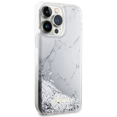 4. Guess GUHCP14XLCSGSGH iPhone 14 Pro Max 6.7" white/white hardcase Liquid Glitter Marble