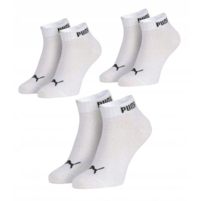 Puma unisex 3-pack ankle socks cotton white comfortable