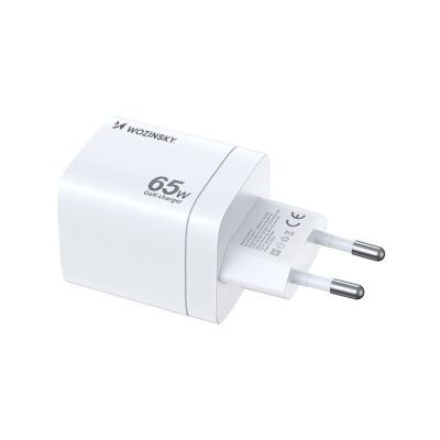 3. Wozinsky CGWCW 65W GaN Wall Charger USB-A / 2 x USB-C - White
