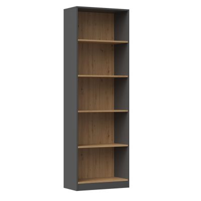 R60 bookcase 60x30xH182 anthracite/artisan