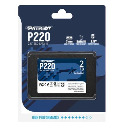 2. SSD PATRIOT P220 2TB SATA3 2.5" P220S2TB25