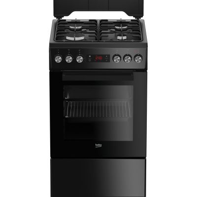 BEKO FSE52321DBD gas-electric cooker | convection | grill | steam cleaning | black