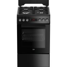BEKO FSE52321DBD gas-electric cooker | convection | grill | steam cleaning | black