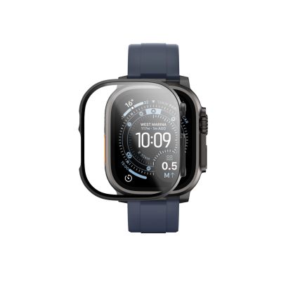 4. AmazingThing Radix Glass Screen Protector with Case for Apple Watch UItra 3 49mm - Black