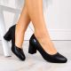 33. Sergio Leone W SK314A black decorative block heel pumps