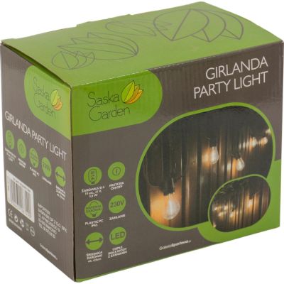 13. PARTY LIGHT OUTDOOR GARLAND 10 BULBS 10LED 8M 230V
