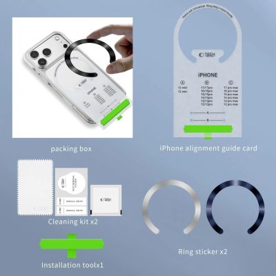8. Tech-Protect MMP-210 MagSafe 2-Pack Magnetic Ring - Silver / Navy Blue