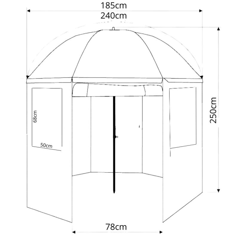 32. 2-in-1 ENERO CAMP FISHING TENT UMBRELLA