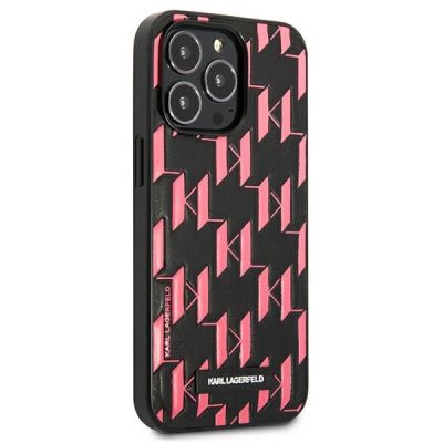 4. Karl Lagerfeld Monogram Plaque iPhone 13 Pro / 13 6.1" Case - Pink