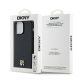8. DKNY Leather Pattern Metal Logo MagSafe case for iPhone 13 Pro Max - black