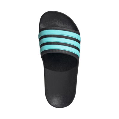 4. Adidas Adilette Aqua Slides children's flip-flops black and blue JS2497