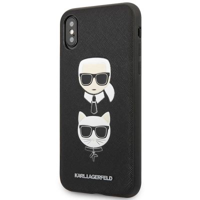 2. Karl Lagerfeld Saffiano Karl&Choupette Head case for iPhone XS Max - black