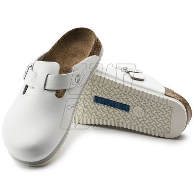 3. Birkenstock Boston Super Grip White men's clogs genuine leather medical medical flip-flops regular wide (0060134)