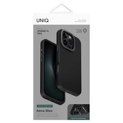 7. Uniq Keva Max Magclick Charging Case for iPhone 16 Pro - Black