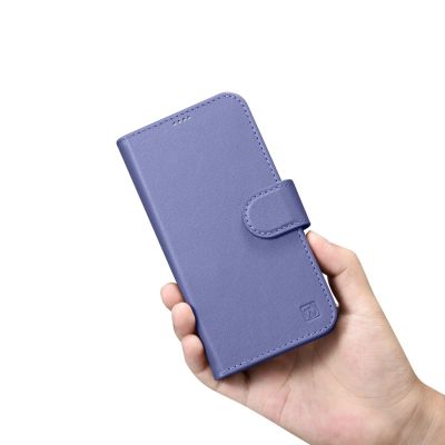 12. iCarer Wallet Case 2in1 Cover iPhone 14 Pro Anti-RFID Leather Flip Case Light Purple (WMI14220726-LP)