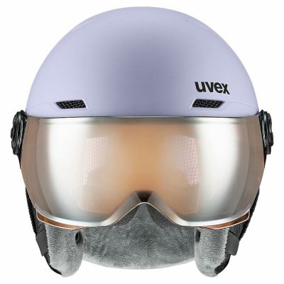 4. Uvex Rocket Jr. Visor Ski Helmet, Lavender