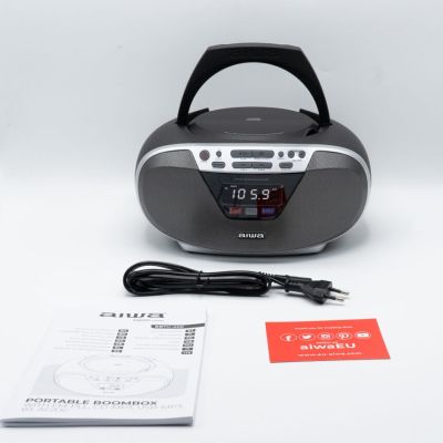 11. AIWA boombox BBTU-400SL CD/FM RDS/USB/BT silver