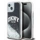 DKNY Liquid Glitter Big Logo iPhone 14/15/13 Case - Black