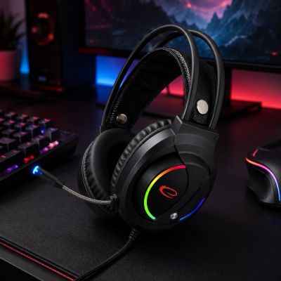 6. ESPERANZA HEADPHONES WITH MICROPHONE FOR GAMERS NIGHTSHADE EGH470