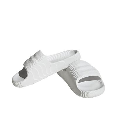 6. Adidas Adilette 22 Crystal White women's/men's slides with a comfortable profiled sole (HQ4672)