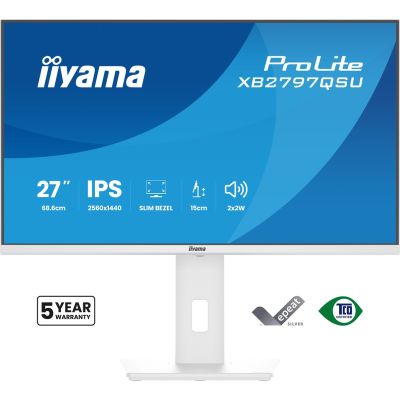 29. iiyama ProLite XB2797QSU-W1 computer monitor 68.6 cm (27") 2560 x 1440 px Quad HD LED White