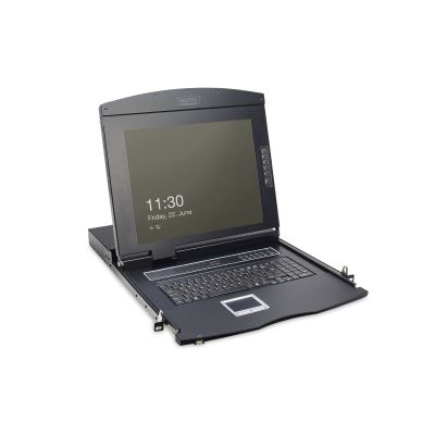 11. Digitus Modular console with 17” (43.2 cm) TFT monitor, 8-port KVM switch & touchpad, German keyboard