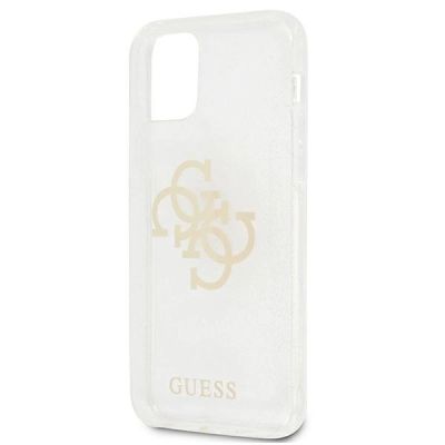 6. Guess GUHCP12LPCUGL4GTR iPhone 12 Pro Max 6.7" transparent hard case Glitter 4G Big Logo
