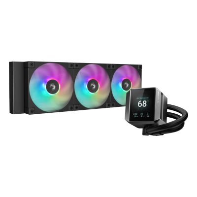 8. DeepCool MYSTIQUE 360 ARGB Processor All-in-one Liquid Cooler 12 cm Black 1 pc.