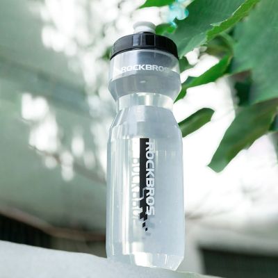 2. Rockbros 750 ml Bicycle Bottle - Transparent with Black Mouthpiece