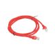 2. PATCHCORD CAT.5E UTP 1.5M RED FLUKE PASSED LANBERG 10-PACK