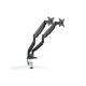 33. Double desk arm (clamp) 2xLCD max. 32" max. 2x9kg tilt and swivel black