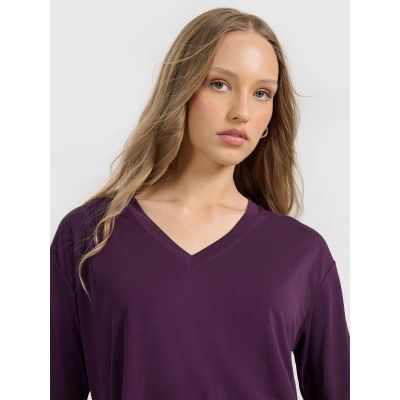 4. Women's oversize T-shirt with modal 4F 4FRAW25TTSHF3283-50S