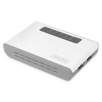 10. DIGITUS MULTIFUNCTIONAL NETWORK SERVER, WIRELESS 2-PORT, USB 2.0, 300MBPS DN-13024