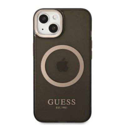 3. Guess Gold Outline Translucent MagSafe case for iPhone 13 - black