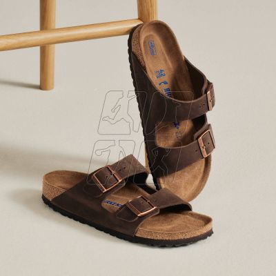 11. Birkenstock Arizona Soft Footbed Oiled Leather Habana Narrow Women's Slides (0452763)