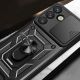 6. Hybrid Armor Camshield Case with Stand and Camera Cover for Samsung Galaxy M06 5G / F06 5G - Black