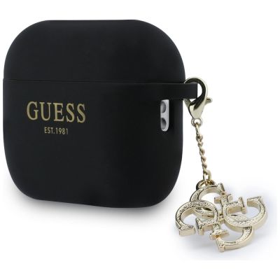 3. Guess Silicone 4G Charm Case for AirPods Pro 3 - Black