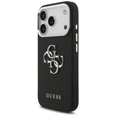 2. Guess Grained Big 4G Classic Logo case for iPhone 17 Pro - black