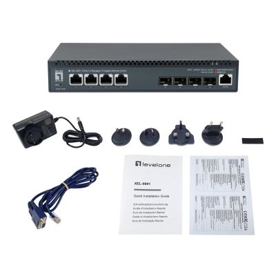 6. LevelOne XEL-0891 Managed L3 10G Ethernet (100/1000/10000) Desktop Gray